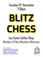Blitz Tournament Tuesday 12th December 2023